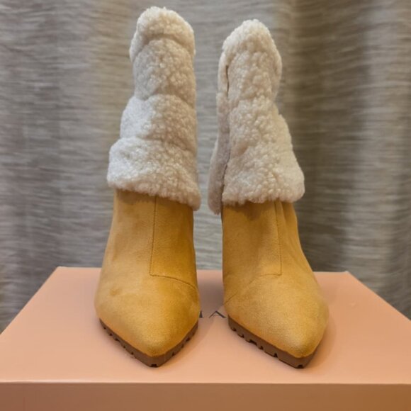 Thalia Sodi Rylie Womens Pointed Toe Ankle Boots CAMEL MC - Picture 2 of 4